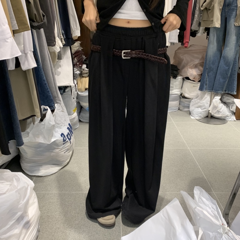 ONDA東大門實拍女士新品熱賣推薦人氣休閑褲不含腰帶雙層ONDA休閑褲圖色2