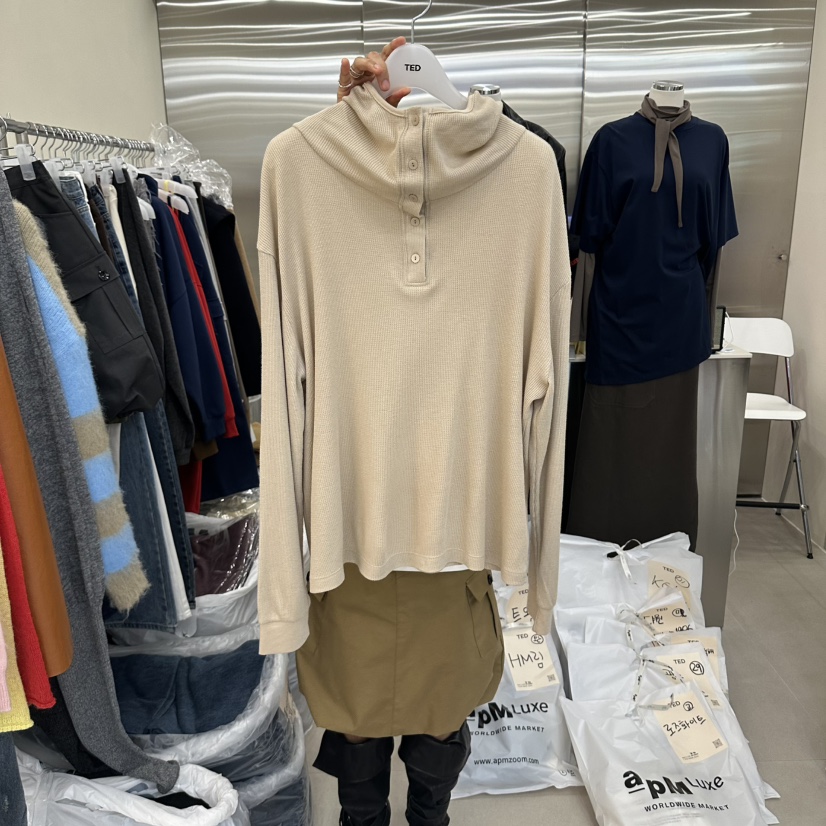 TED東大門代購女士新品時尚人氣休閑真品衛衣華夫格連帽衫TED衛衣圖色2