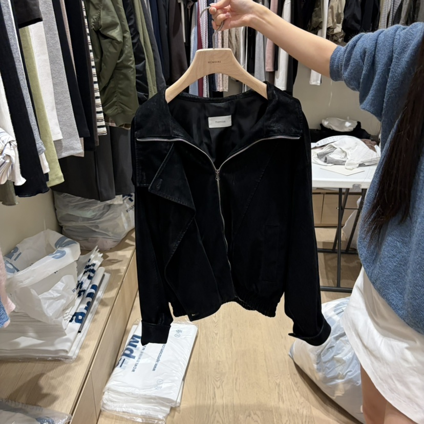 MONROE韓國代購女裝新品人氣時尚推薦真品休閑熱賣夾克MONROE夾克圖色2黑