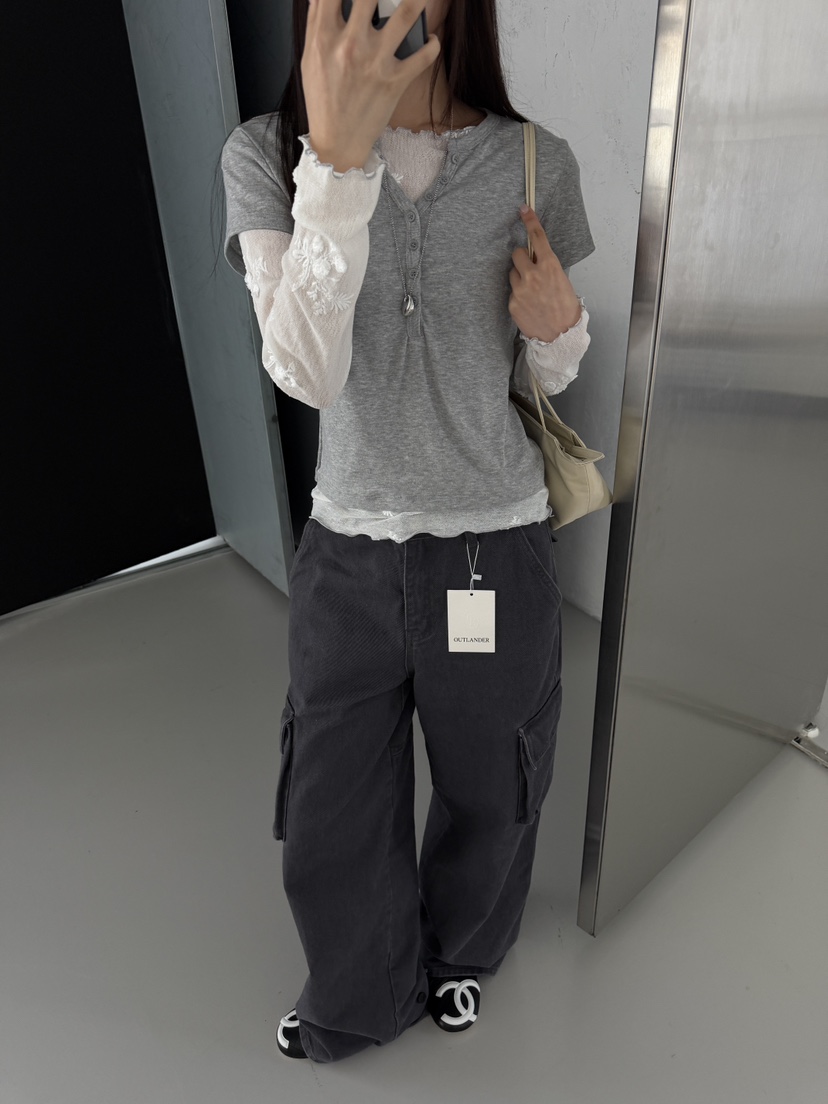OUTLANDER東大門實拍女裝新品人氣真品推薦休閑襯衫蕾絲衫OUTLANDER襯衫/蕾絲衫