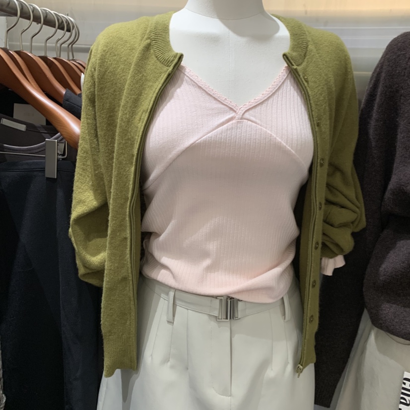 CHAE東大門實拍女士新品時尚熱賣休閑人氣開衫羊毛拉鏈紐扣CHAE開衫圖色2