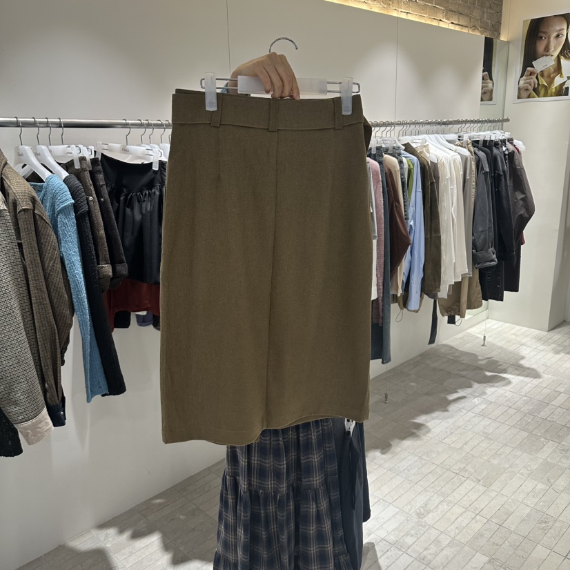 FLEEK韓國直郵女士新品人氣時尚推薦半身裙中短裙羊毛腰帶Fleek半身裙/中短裙