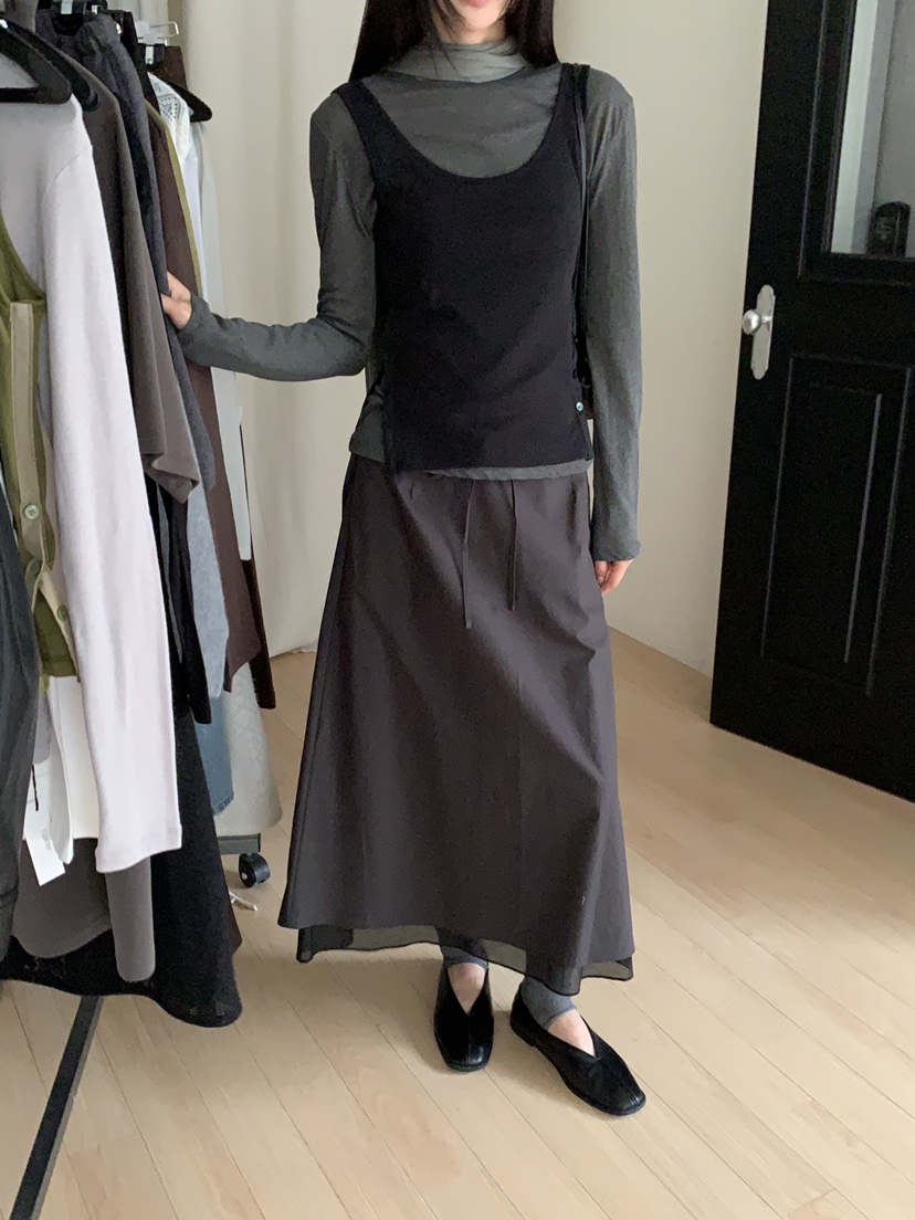 B_GARDER東大門直郵女裝新品時尚吊帶背心不含內搭撞色無袖紐扣B.GARDER吊帶/背心