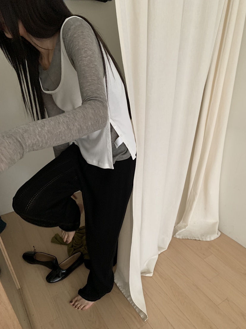 B_GARDER東大門直郵女裝新品時尚吊帶背心不含內搭撞色無袖紐扣B.GARDER吊帶/背心