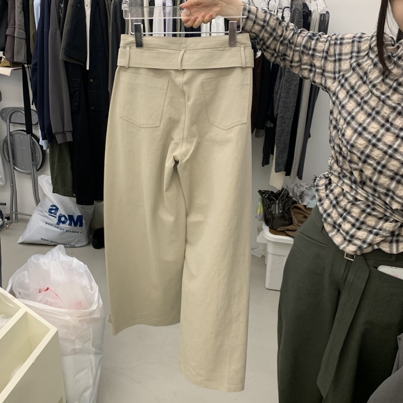 PADO東大門直郵女裝新品休閑人氣熱賣推薦休閑褲含腰帶系帶PADO休閑褲
