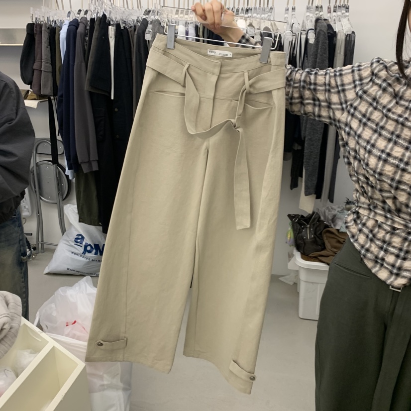PADO東大門直郵女裝新品休閑人氣熱賣推薦休閑褲含腰帶系帶PADO休閑褲圖色2