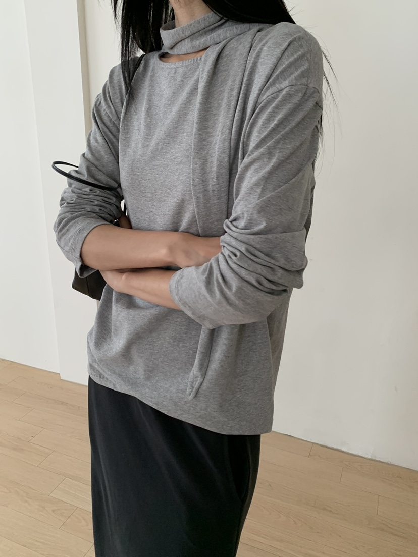 B_GARDER東大門代購女士新款熱賣人氣推薦真品長袖T恤圍巾B.GARDER長袖T恤