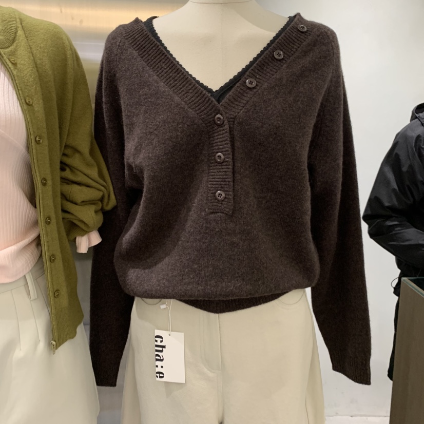 CHAE東大門直郵女裝新品時尚休閑人氣真品熱賣毛衣不含內搭CHAE毛衣圖色2