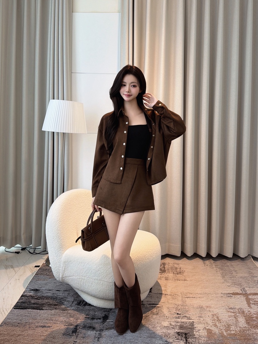 CLOTH東大門代購女士新品真品時尚熱賣推薦休閑人氣夾克麂皮CLOTH夾克