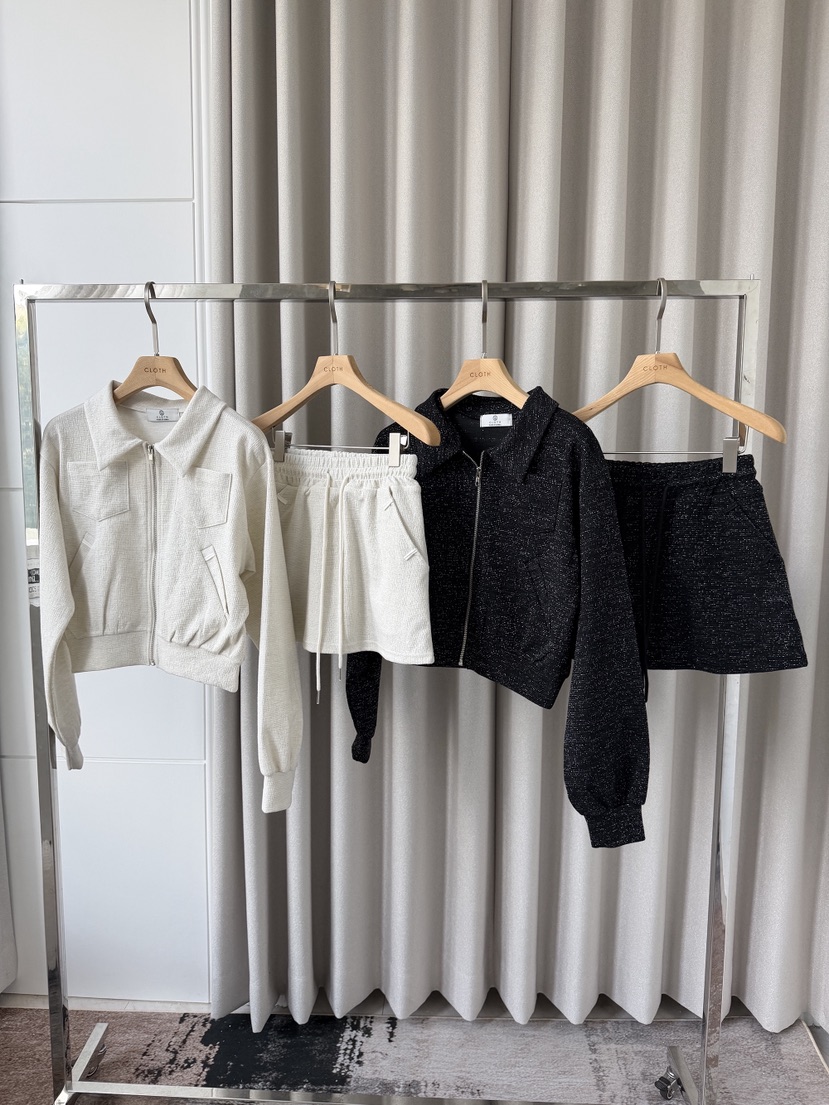 CLOTH東大門實拍女士新品人氣休閑真品熱賣時尚套裝口袋拉鏈CLOTH套裝