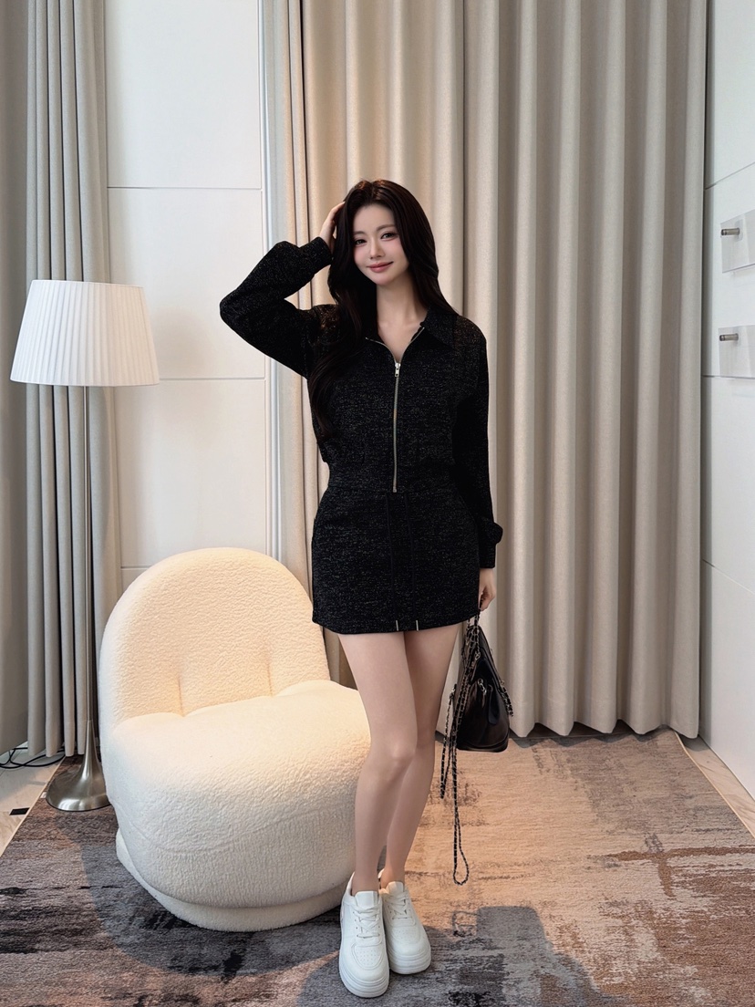 CLOTH東大門實拍女士新品人氣休閑真品熱賣時尚套裝口袋拉鏈CLOTH套裝
