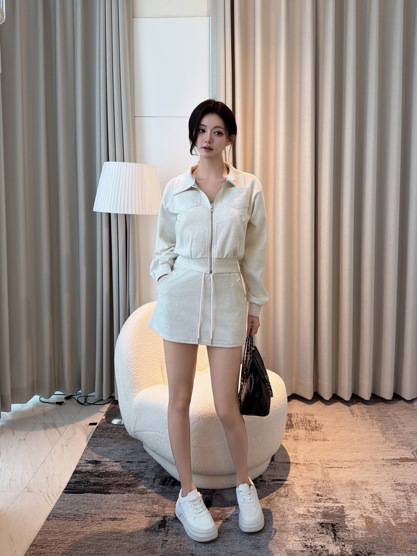 CLOTH東大門實拍女士新品人氣休閑真品熱賣時尚套裝口袋拉鏈CLOTH套裝