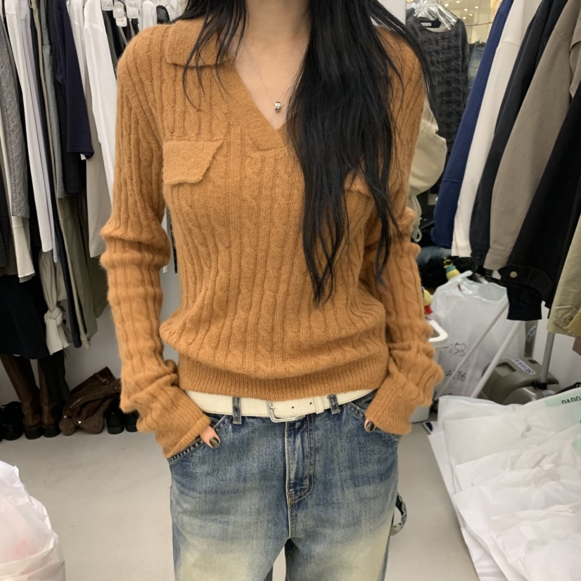PADO韓國代購女士新款熱賣真品推薦時尚休閑人氣針織衫披肩PADO針織衫圖色3