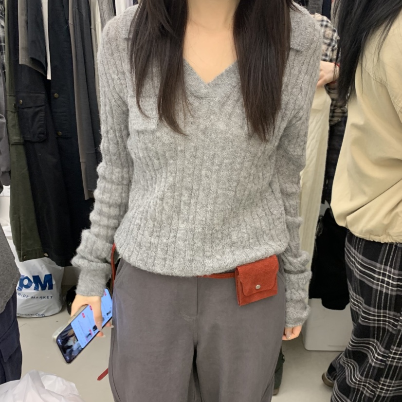 PADO韓國代購女士新款熱賣真品推薦時尚休閑人氣針織衫披肩PADO針織衫圖色4