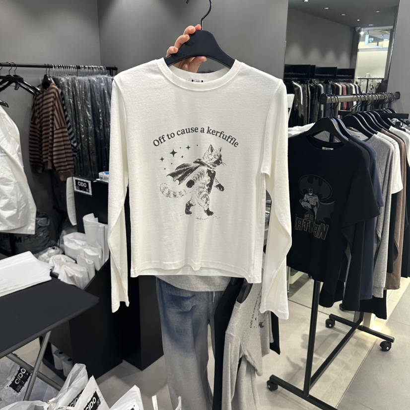 CIDO韓國直郵女士新品人氣熱賣真品時尚休閑推薦長袖T恤Cido長袖T恤圖色1