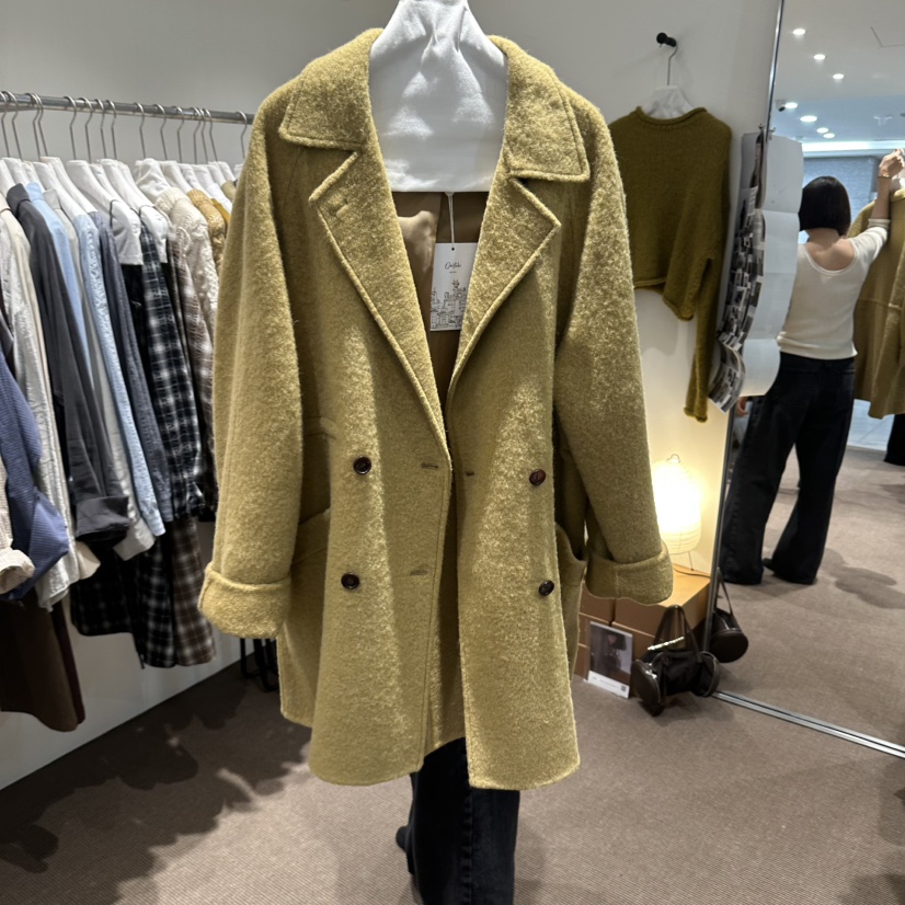 OVERTAKE東大門代購女士新品時尚熱賣休閑人氣中長款大衣OVERTAKE中長款大衣圖色1