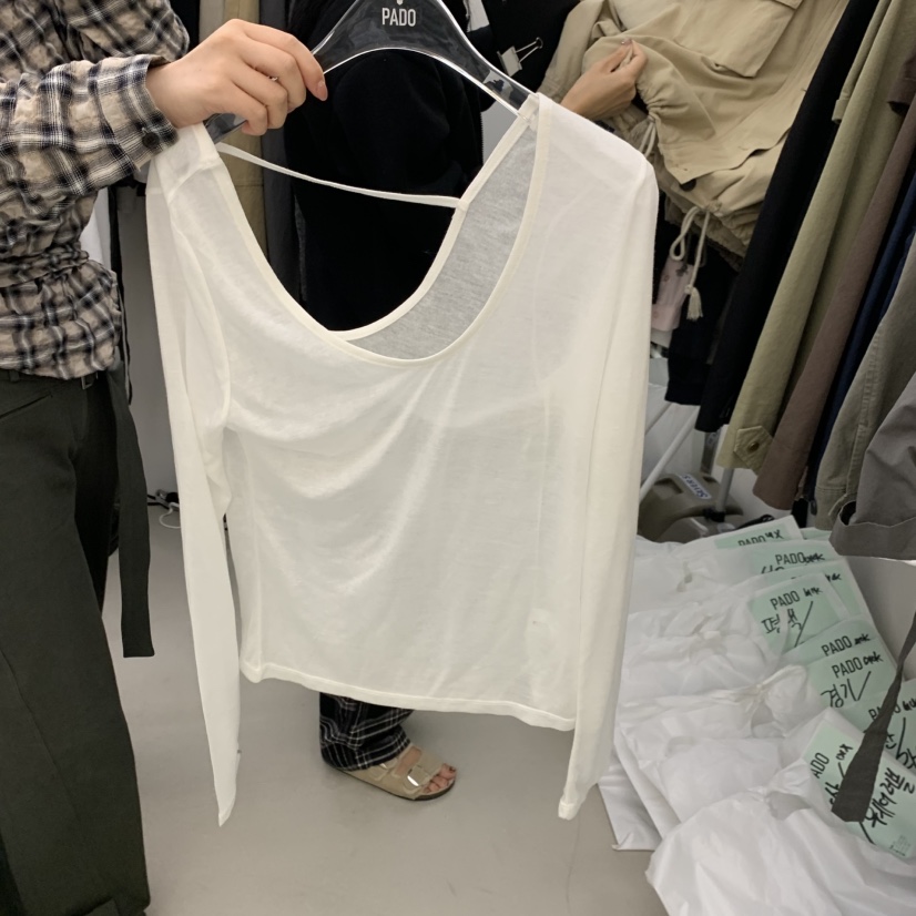 PADO韓國代購女裝新款時尚人氣熱賣真品休閑推薦長袖T恤PADO長袖T恤圖色5白