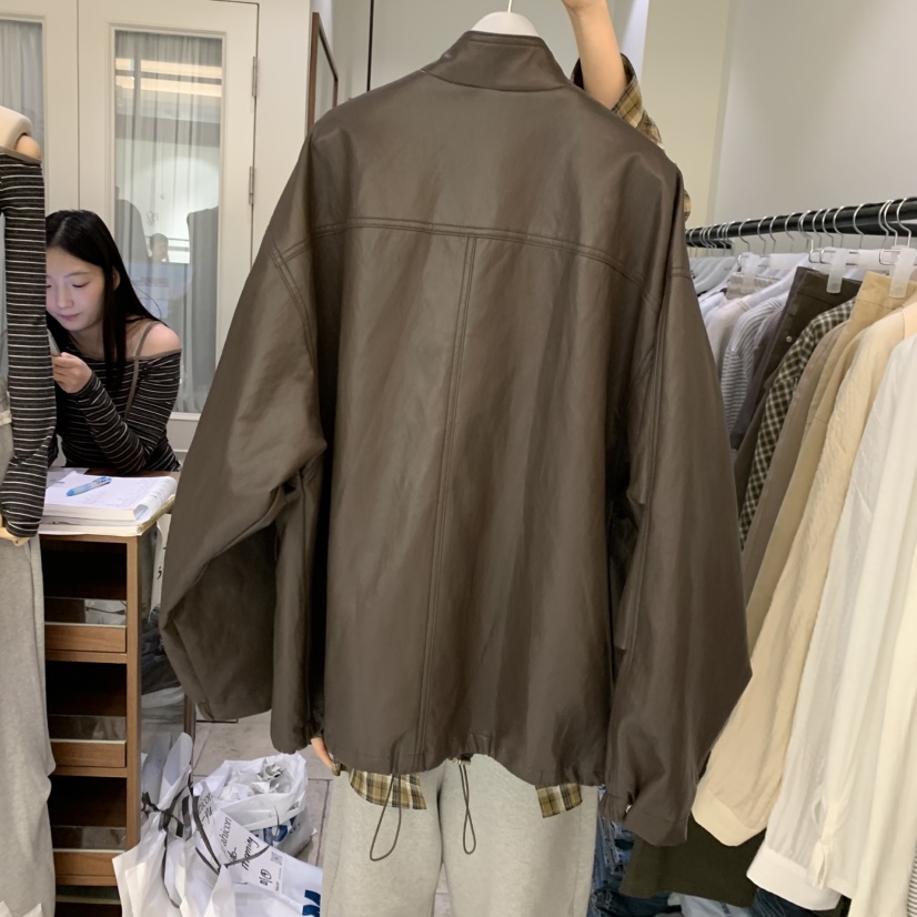 LE AHICON韓國代購女裝新品休閑人氣熱賣真品時尚夾克羊皮Le Ahicon夾克