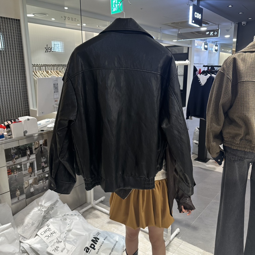 FLEEK東大門實拍女士新款休閑熱賣推薦真品時尚人氣皮衣皮革Fleek皮衣