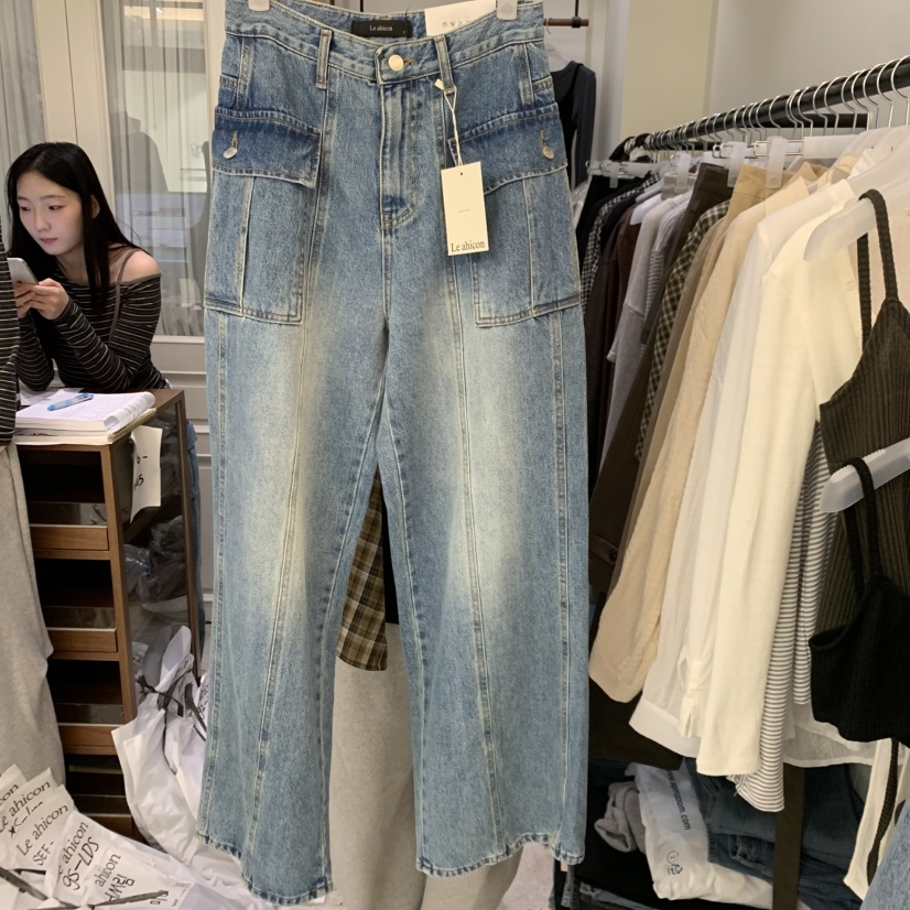 LE AHICON東大門代購女裝新品人氣休閑真品推薦熱賣牛仔褲Le Ahicon牛仔褲圖色1