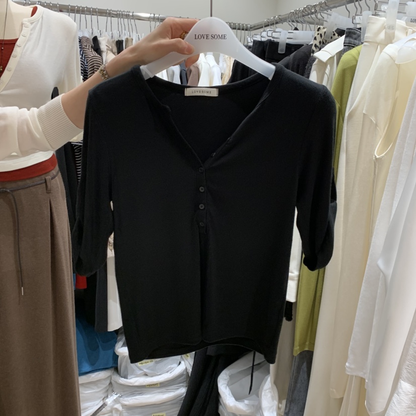 LOVE SOME東大門實拍女裝新品真品熱賣人氣休閑推薦T恤羊毛LOVE SOMET恤圖色3
