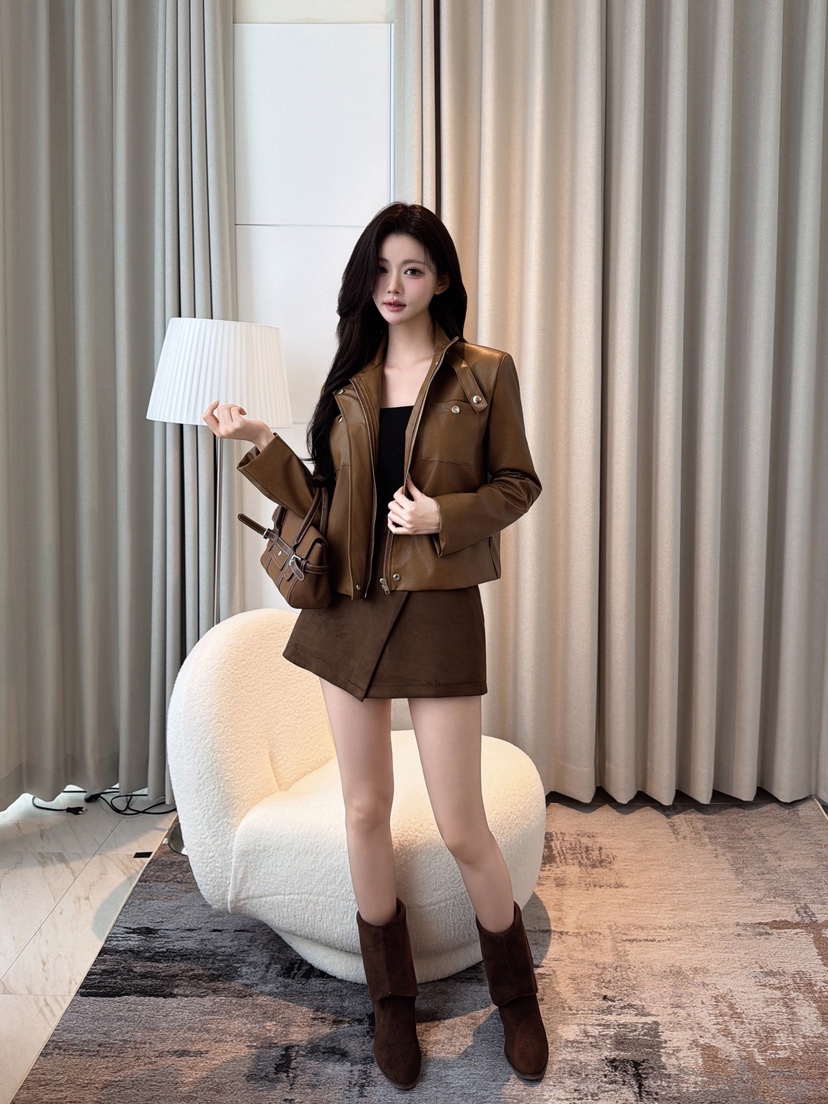CLOTH東大門實拍女士新品推薦真品人氣熱賣時尚休閑皮衣CLOTH皮衣