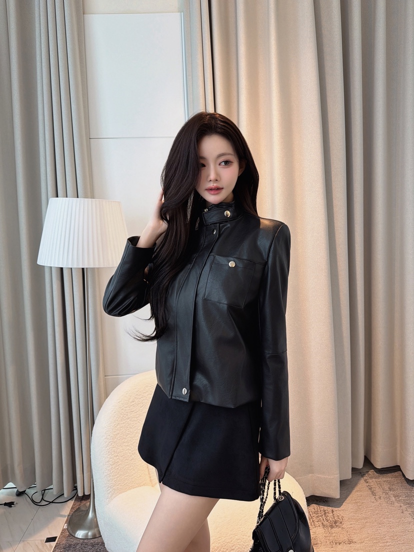 CLOTH東大門實拍女士新品推薦真品人氣熱賣時尚休閑皮衣CLOTH皮衣