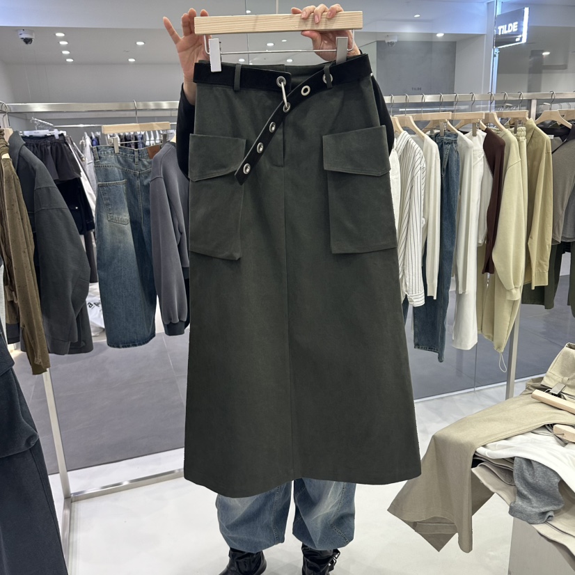 LUTH韓國代購女裝新品休閑真品時尚推薦人氣長裙不含腰帶LUTH長裙圖色2