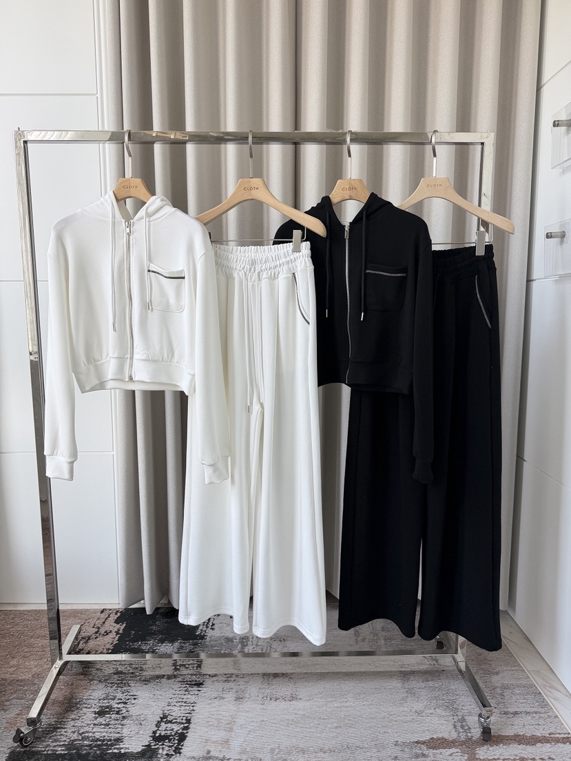 CLOTH韓國直郵女士新款人氣休閑真品推薦熱賣套裝拉鏈連帽CLOTH套裝