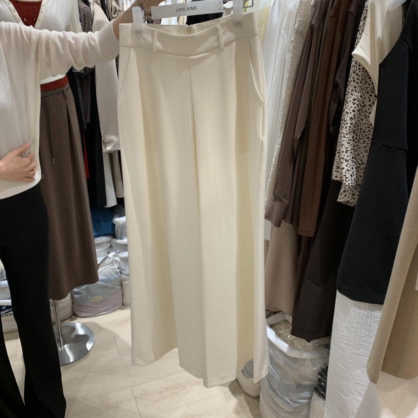 LOVE SOME韓國代購女裝新款推薦熱賣人氣休閑褲闊腿褲羊毛LOVE SOME休閑褲圖色2