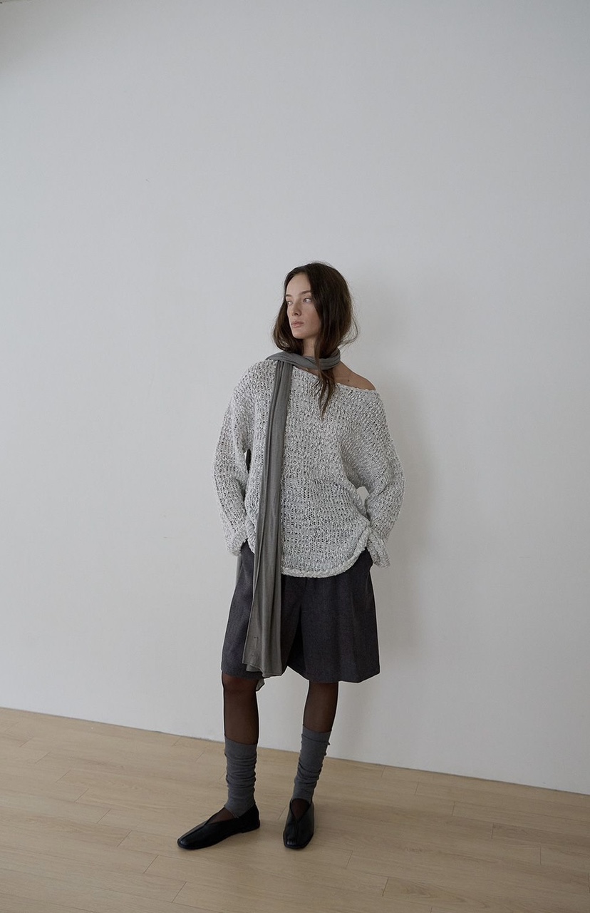 B_GARDER韓國直郵女士新品人氣針織衫羊毛針織衫不含圍巾寬松B.GARDER針織衫