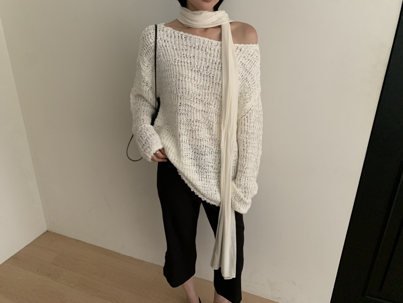 B_GARDER韓國直郵女士新品人氣針織衫羊毛針織衫不含圍巾寬松B.GARDER針織衫圖色3