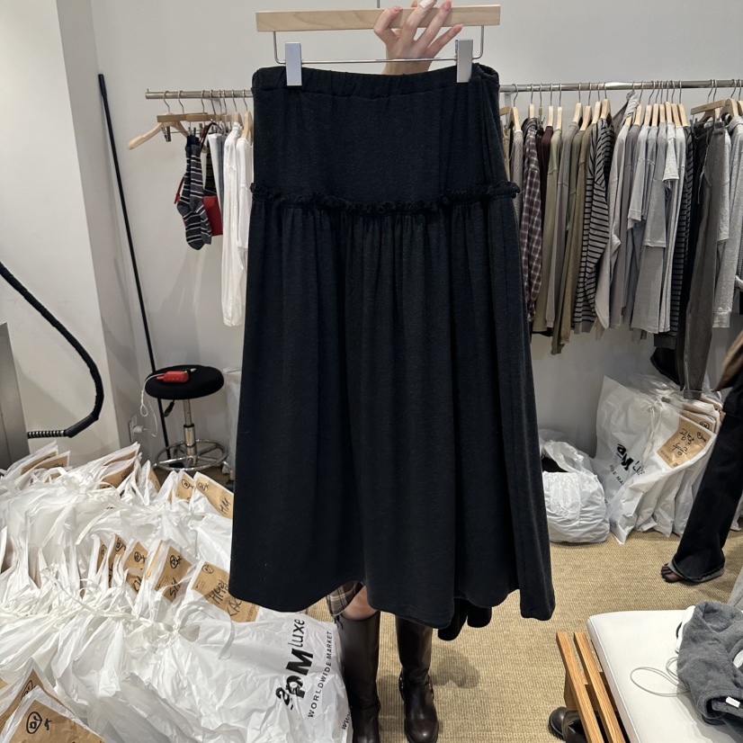 SELF SERVICE/MASOF東大門直郵女裝新款休閑長裙天絲褶皺SELF SERVICE/MASOF長裙