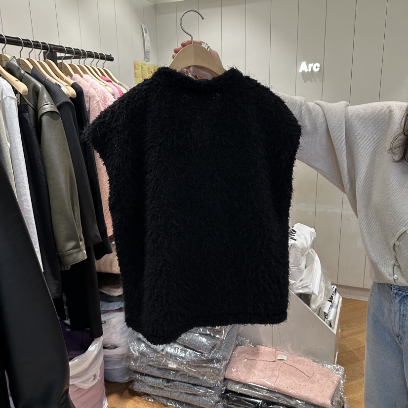 ARC東大門實拍女裝新款真品熱賣時尚推薦人氣休閑吊帶背心絨arc en ciel吊帶/背心