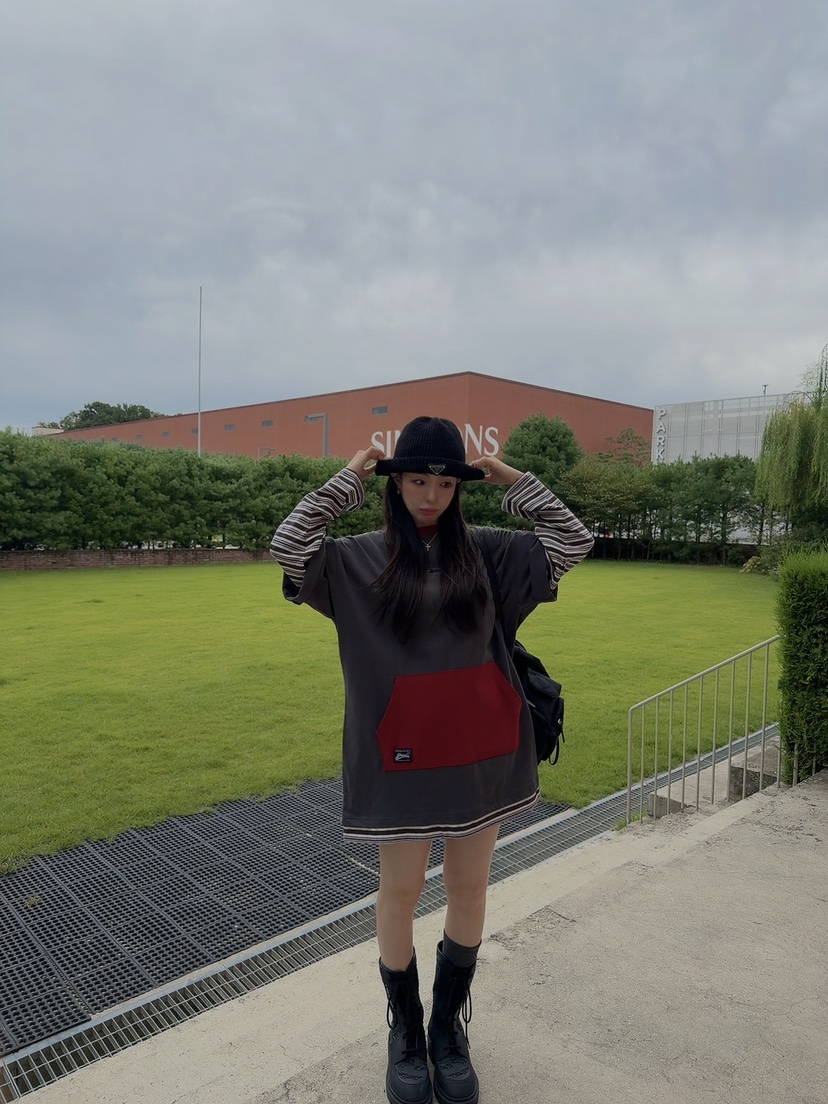 SEOUL PALETTE-Q韓國直郵女士新品熱賣真品休閑連衣裙條紋SEOUL PALETTE-Q連衣裙