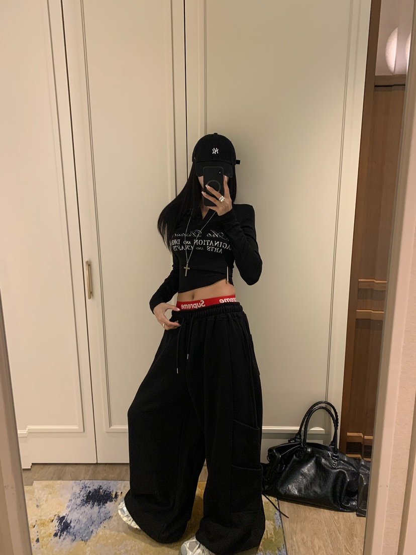 BADCALM韓國直郵女裝新款熱賣時尚真品推薦人氣休閑休閑褲BADCALM休閑褲