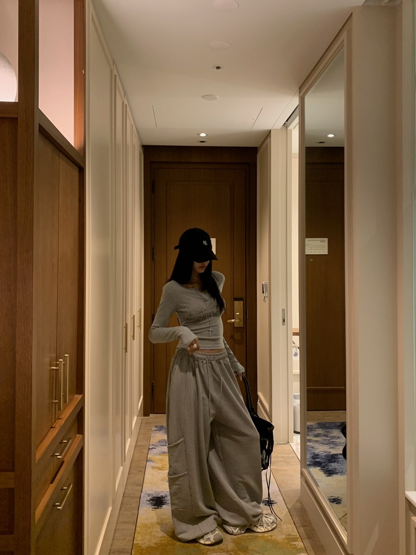 BADCALM韓國直郵女裝新款熱賣時尚真品推薦人氣休閑休閑褲BADCALM休閑褲