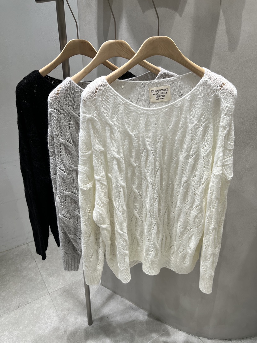 EVERCOMMERCE METICULOUSLY DESIGNED東大門代購女裝新款時尚針織衫船領EVERCOMMERCE METICULOUSLY DESIGNED針織衫