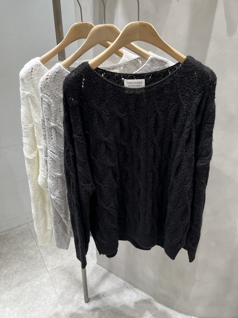 EVERCOMMERCE METICULOUSLY DESIGNED東大門代購女裝新款時尚針織衫船領EVERCOMMERCE METICULOUSLY DESIGNED針織衫