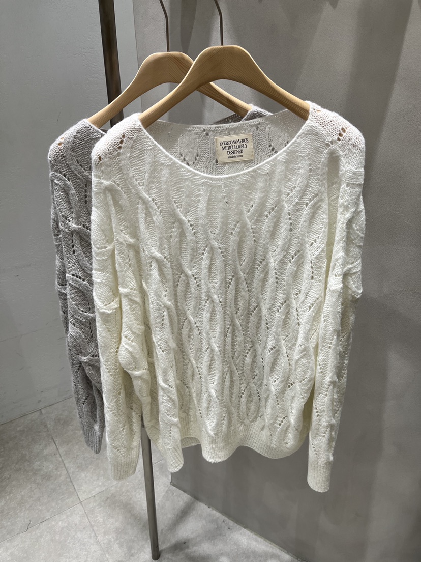 EVERCOMMERCE METICULOUSLY DESIGNED東大門代購女裝新款時尚針織衫船領EVERCOMMERCE METICULOUSLY DESIGNED針織衫