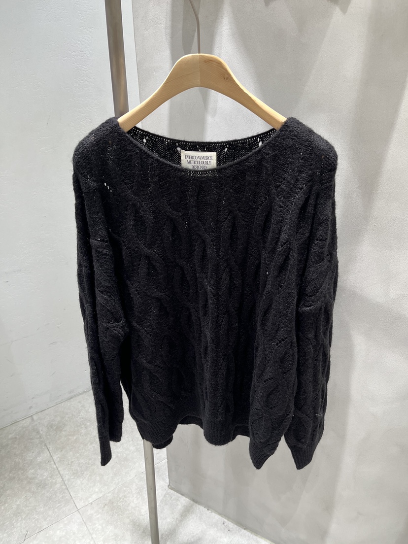EVERCOMMERCE METICULOUSLY DESIGNED東大門代購女裝新款時尚針織衫船領EVERCOMMERCE METICULOUSLY DESIGNED針織衫圖色3