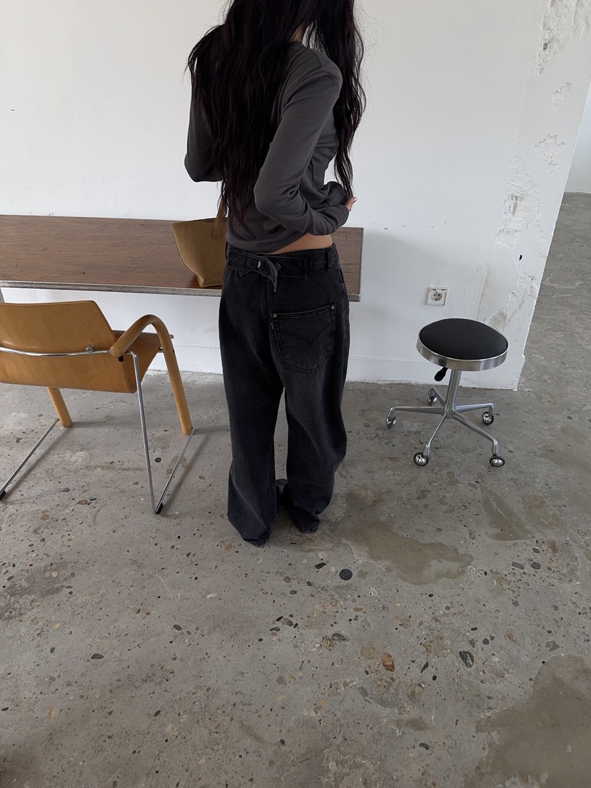 SUNDER MARKET東大門直郵女士新品熱賣推薦長袖T恤蕾絲羅紋SUNDER MARKET長袖T恤