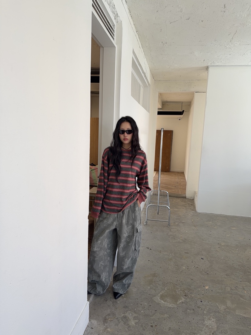 SUNDER MARKET韓國直郵女士新款休閑人氣真品推薦長袖T恤SUNDER MARKET長袖T恤