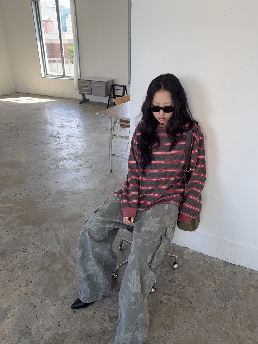 SUNDER MARKET韓國直郵女士新款休閑人氣真品推薦長袖T恤SUNDER MARKET長袖T恤