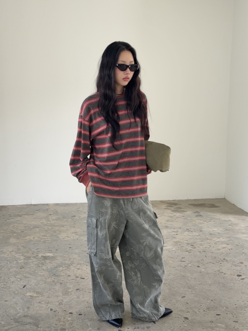 SUNDER MARKET韓國直郵女士新款休閑人氣真品推薦長袖T恤SUNDER MARKET長袖T恤
