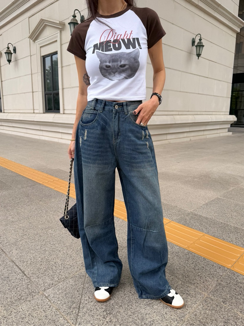 SOLAR東大門代購女士新品休閑時尚人氣熱賣職業推薦牛仔褲SOLAR牛仔褲