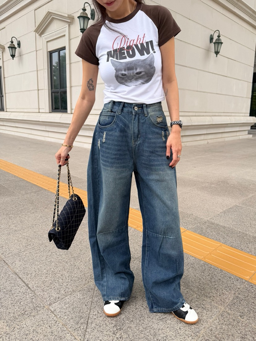 SOLAR東大門代購女士新品休閑時尚人氣熱賣職業推薦牛仔褲SOLAR牛仔褲