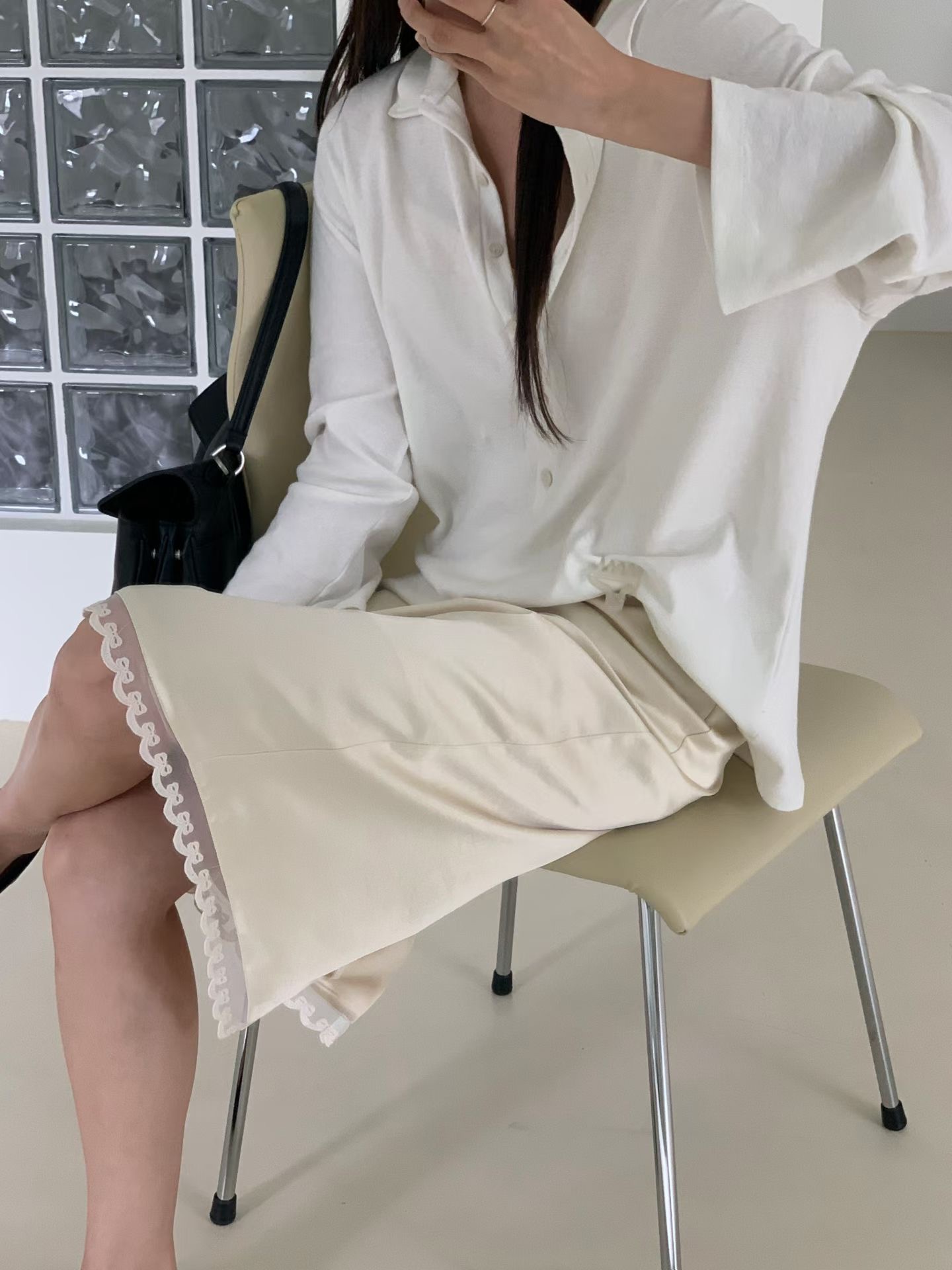 OVERNUE東大門實拍女士新品真品推薦熱賣職業時尚襯衫蕾絲衫OVERNUE襯衫/蕾絲衫