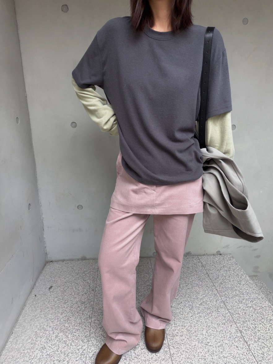 OLI SEOUL韓國代購女士新品人氣真品時尚熱賣長袖T恤撞色OLI SEOUL長袖T恤