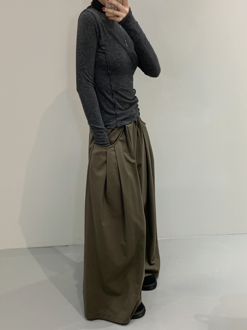 MOMENTUM東大門實拍女裝新款熱賣休閑人氣職業長袖T恤高領MOMENTUM長袖T恤